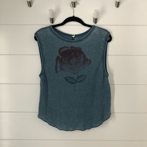 Free People Waffle Tank